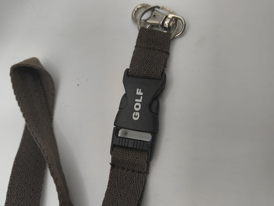 Golf Lanyard Schlüsselband Braun Vintage mit Klipper