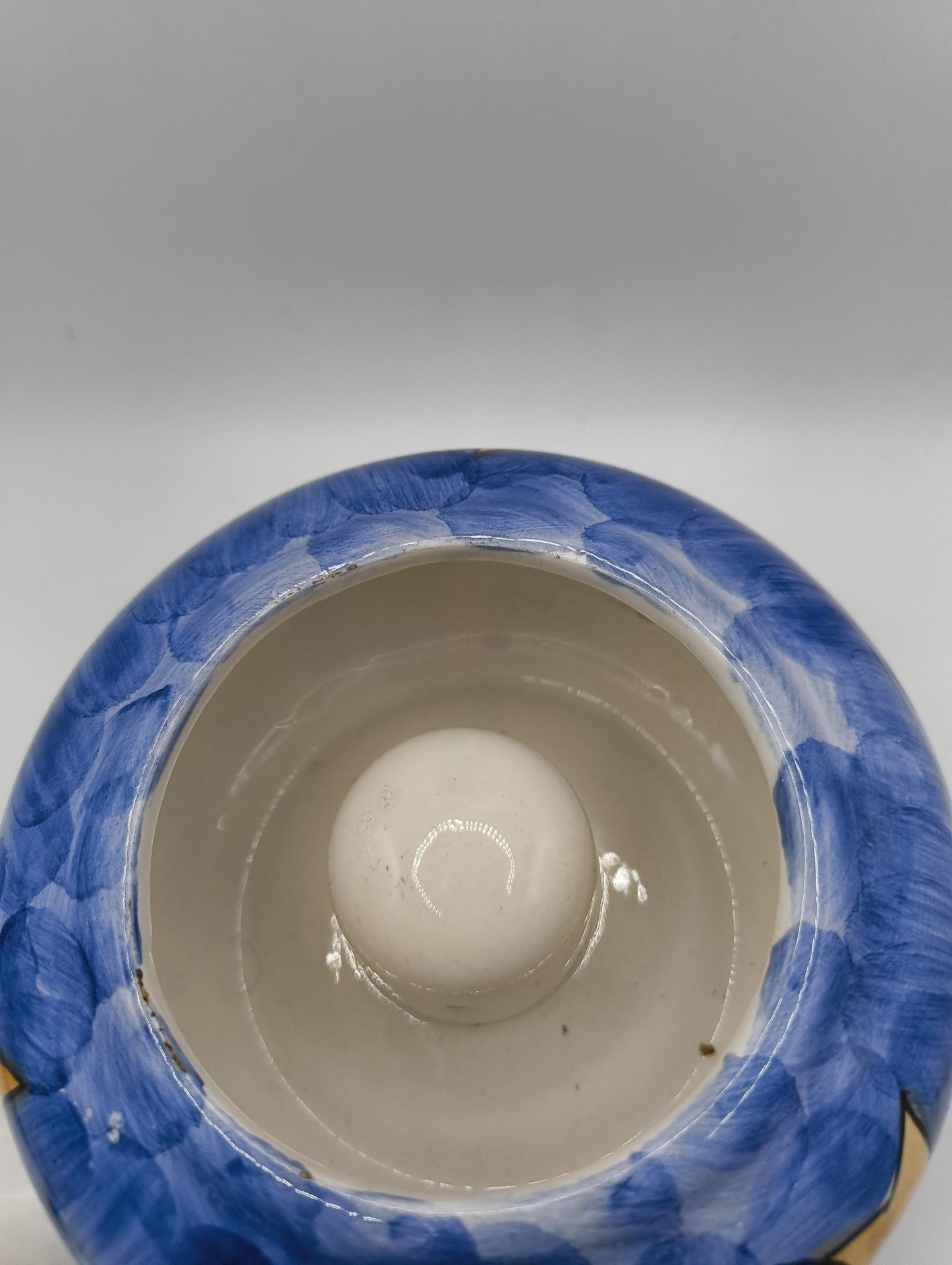Vintage Water Ashtray Ceramic Stars Moon Blue handpainted