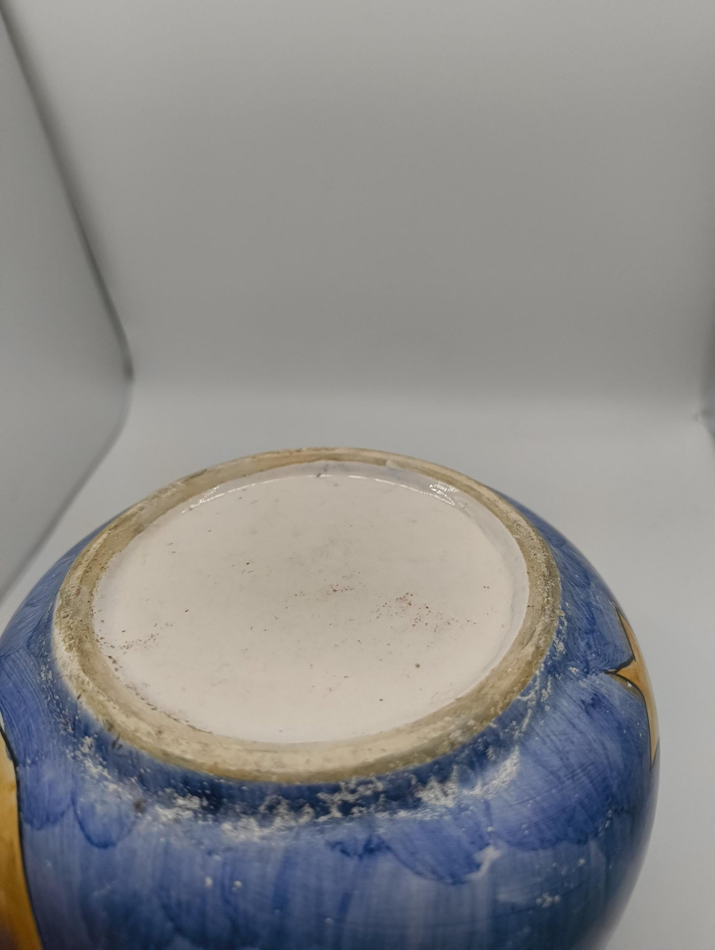 Vintage Water Ashtray Ceramic Stars Moon Blue handpainted