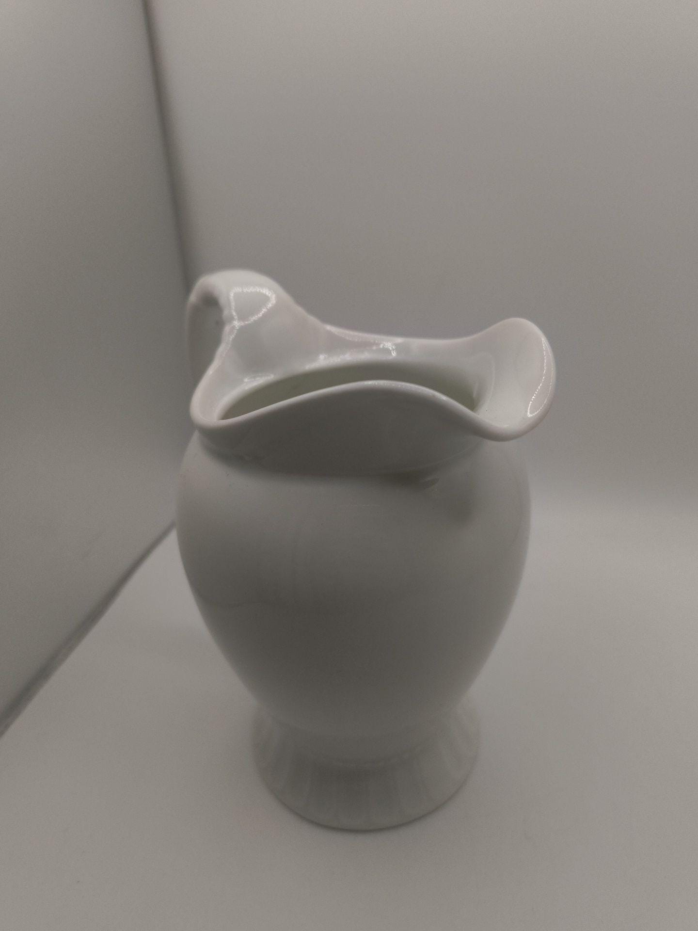 Antique Pitcher 1920 Silesia Ohme White Pitcher appr 13,5 cm height glazed original art deco erea