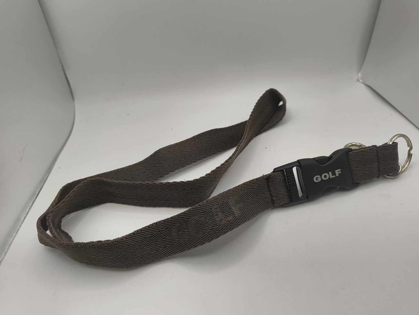 Golf Lanyard Schlüsselband Braun Vintage mit Klipper